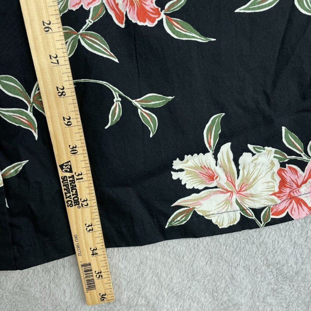 Cooke Street Men's XXL Hawaiian Floral Button Down Short Sleeve Black N0880 - Picture 3 of 8